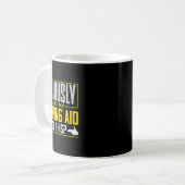 Schwerwiegend Gehörhilfe - Gebärdensprache Kaffeetasse (Vorderseite Links)