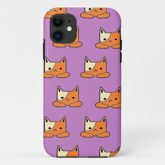 Schwerwiegende Katzen an lila Case-Mate iPhone Hülle (Rückseite)