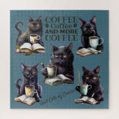 Schwerwiegende Katzen und Kaffee Puzzle (Vertikal)