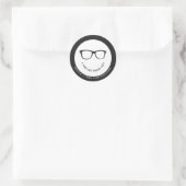 Schwerwiegende Spektakel | Minimal danke Ihnen läc Runder Aufkleber (Tasche)