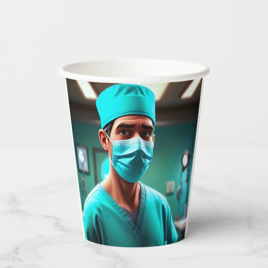 Schwerwiegender Chirurg Pappbecher (Rückseite)
