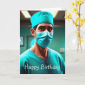 Schwerwiegender Chirurg zum Geburtstag Karte (Gelbe Blume)