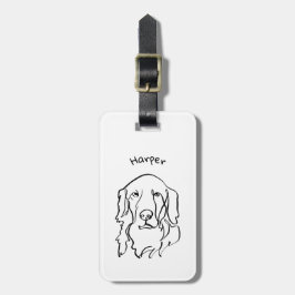 Schwerwiegender Goldener Retriever Gepäckanhänger