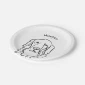 Schwerwiegender Goldener Retriever Pappteller (Schrägansicht)