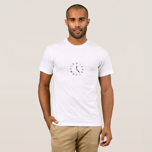 Schwerwiegender T - Shirt mit Uhrenlogo (Vorne ganz)