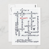 Schwerwörter Hund <3 Postkarte (Vorne/Hinten)