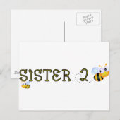 Schwester 2 Biene Postkarte (Vorne/Hinten)