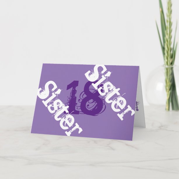 18 Geburtstag Schwester Karten Zazzle.de