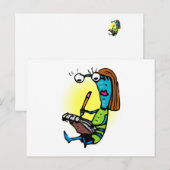 Schwester Alien Writing Notes Postkarte (Vorne/Hinten)