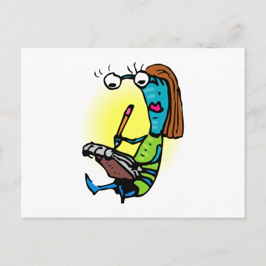 Schwester Alien Writing Notes Postkarte (Vorderseite)