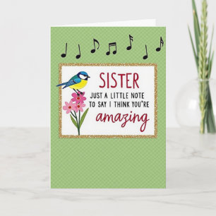 Schwester Amazing Notizkarte Karte