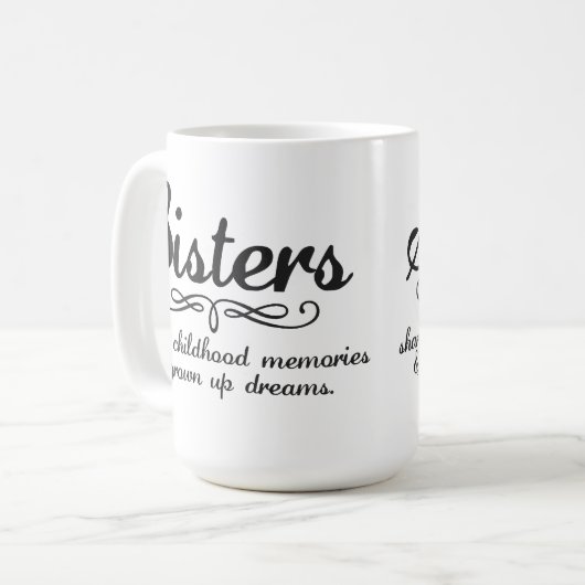 Schwester-Anteil-Kindheits-Erinnerungen… Kaffeetasse (Vorderseite Links)