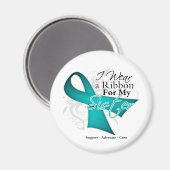 Schwester - Aquamarines Bewusstsein für die Lissab Magnet (Vorderseite/Rückseite)