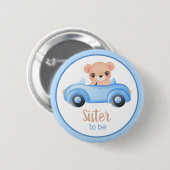 Schwester, Baby Showknopf Button (Vorne & Hinten)