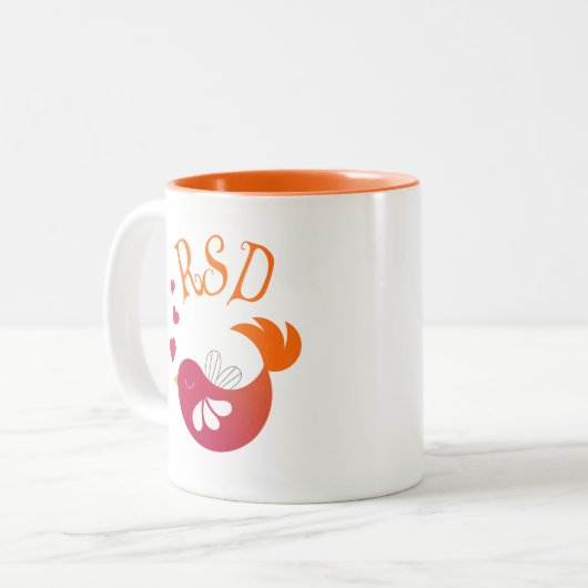 Schwester-Band-Tasse RSD Vogel-RSD Zweifarbige Tasse (Vorderseite Links)