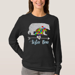 Schwester Bären Unterstützung Autistische Erwachse T-Shirt