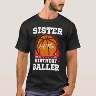 Schwester Basketball Geburtstag Junge Familie Ball T-Shirt
