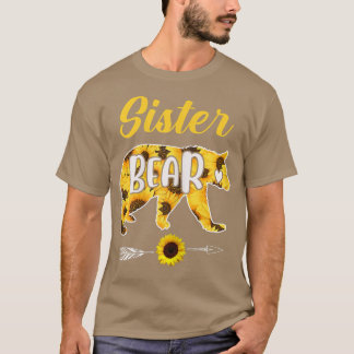 Schwester Bear Sonnenblume Mutter Familie T-Shirt