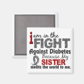 Schwester bedeutet für mich Diabetes Magnet (Vorderseite/Rückseite)