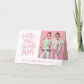 Schwester Best Friends Forever Foto Rosa Geburtsta Karte (Vorderseite)