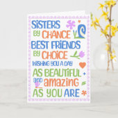 Schwester Birthday, 5 x 7 klappbare Karte (Gelbe Blume)