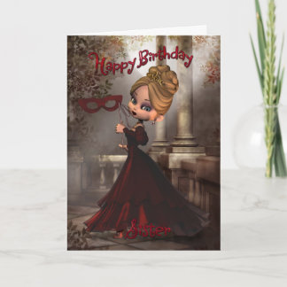 Schwester Birthday Card mit Moonies Süsse Pie Masq Karte