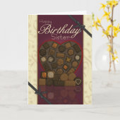 Schwester Birthday Card - Schokolade Karte (Gelbe Blume)