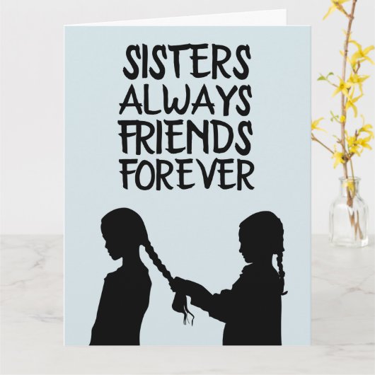 SCHWESTER BIRTHDAY FREUEND ÜBERSIERTE GREETING CAR KARTE (Gelbe Blume)