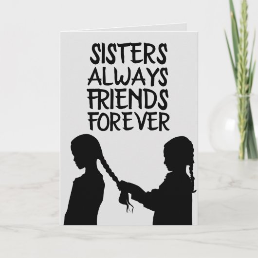 SCHWESTER BIRTHDAY FREUND GREETING CARDS KARTE (Vorderseite)