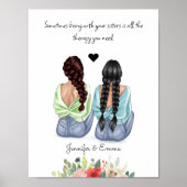 Schwester Birthday Gift, Personalisiertes Geschenk Poster (Vorne)
