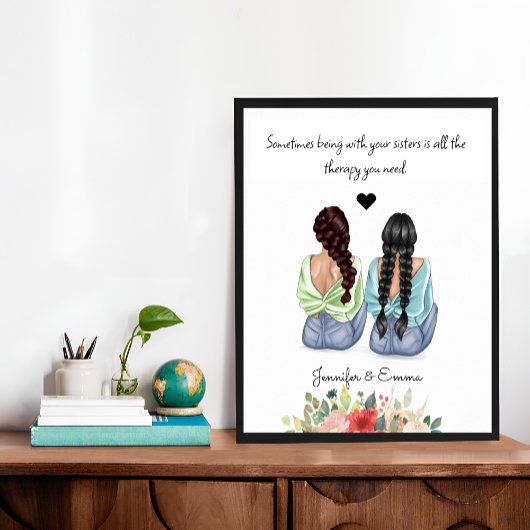 Schwester Birthday Gift, Personalisiertes Geschenk Poster