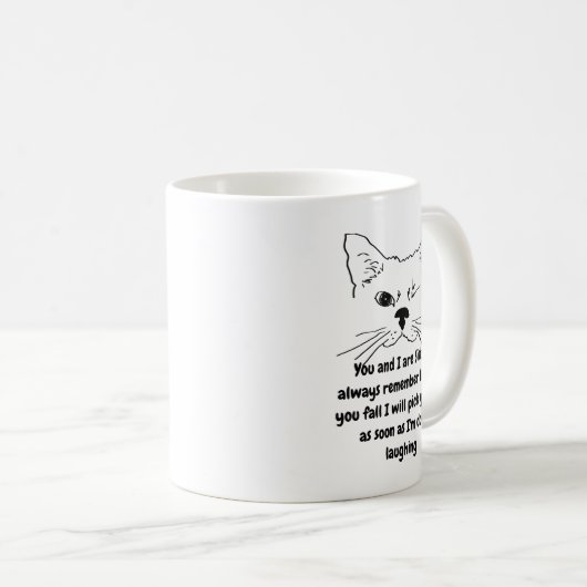Schwester Birthday Spaß Zitat Winking Cat Fun Kaffeetasse (VorderseiteRechts)