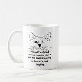 Schwester Birthday Spaß Zitat Winking Cat Fun Kaffeetasse (Links)