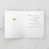 Schwester Birthday, Vintage Mädchen im Apfelbaum Karte (Innenseite)