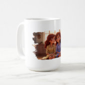Schwester-Bond – Illustration von schönen Schweste Kaffeetasse (Vorderseite Links)