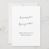 Schwester Bridesmaid Vorschlag Flat Card Karte (Rückseite)