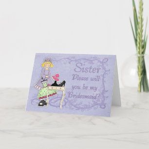 Schwester Bridesmaid - Werden Sie meine Bridesmaid Einladung