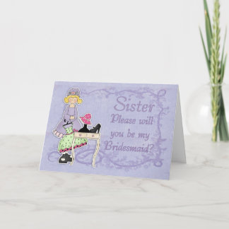 Schwester Bridesmaid - Werden Sie meine Bridesmaid Einladung