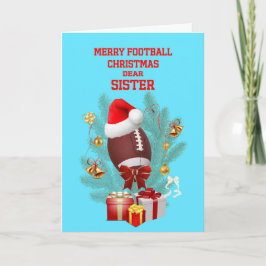 Schwester Christmas Football Feiertagskarte