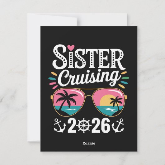 Schwester Cruising 2026 Feiertagskarte (Rückseite)