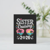 Schwester Cruising 2026 Feiertagskarte (Stehend Vorderseite)