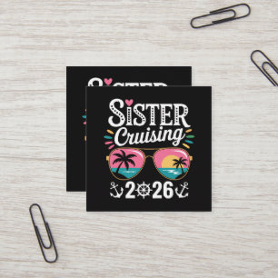Schwester Curising 2026 Quadratische Visitenkarte