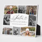 Schwester dankbar für jeden Moment FotoCollage Fotoplatte (Seite)