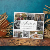 Schwester dankbar für jeden Moment FotoCollage Fotoplatte (Seite)