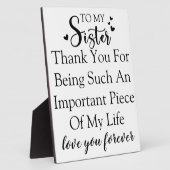 Schwester Dankbarkeit danke, dass du in meinem Leb Fotoplatte (Seite)