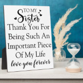 Schwester Dankbarkeit danke, dass du in meinem Leb Fotoplatte (Seite)