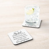 Schwester Dankbarkeit danke, dass du in meinem Leb Getränkeuntersetzer (Rechte Seite)