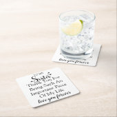 Schwester Dankbarkeit danke, dass du in meinem Leb Rechteckiger Pappuntersetzer (Vor Ort)