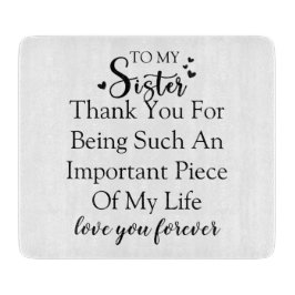 Schwester Dankbarkeit danke, dass du in meinem Leb Schneidebrett