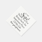 Schwester Dankbarkeit danke, dass du in meinem Leb Serviette (Ecke)